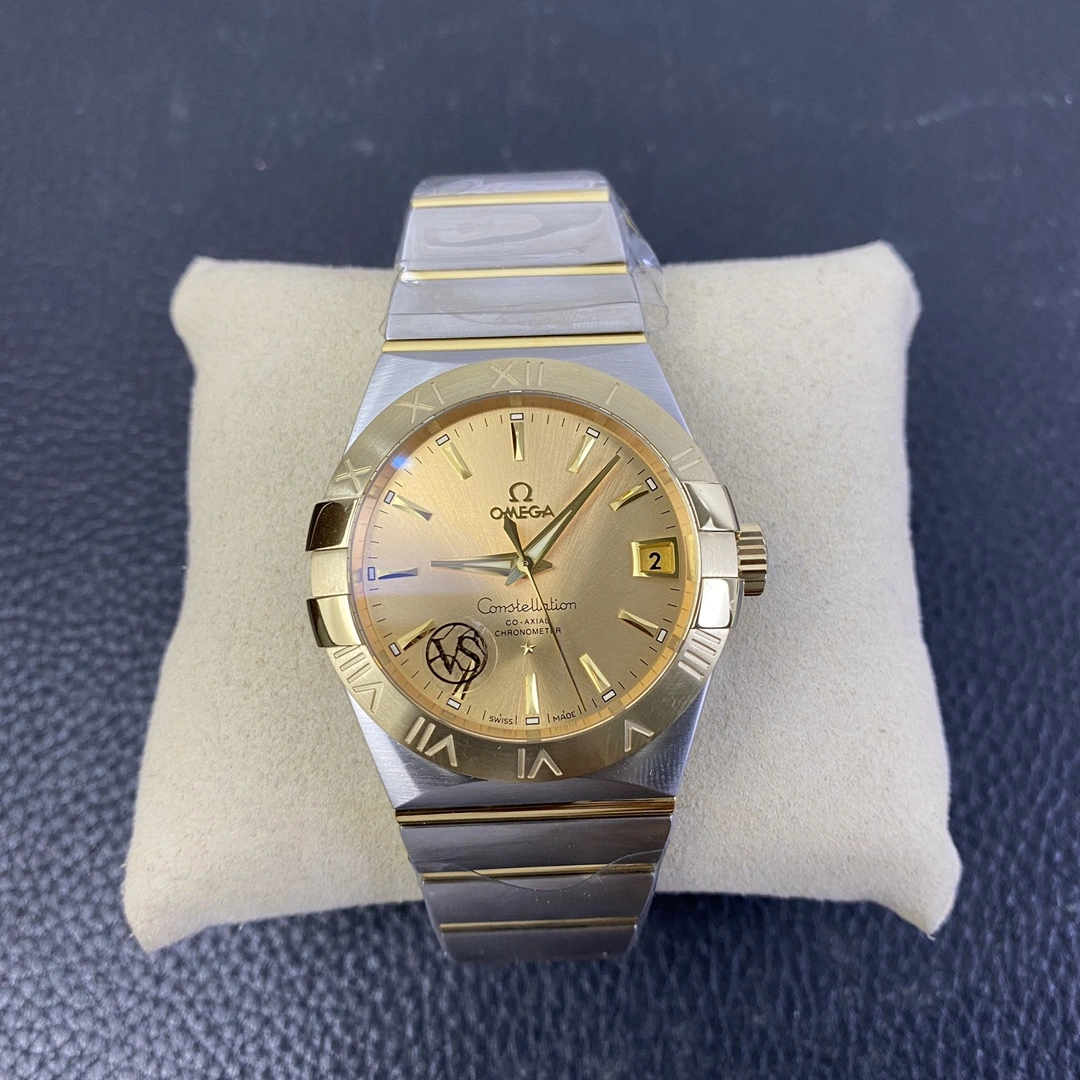 CBD Factory Omega Constellation Co-Axial 38mm Two-Tone Champagne Dial (123.20.38.21.08.001) 1:1 Super Clone – DD8500 Movement HighQuality 320